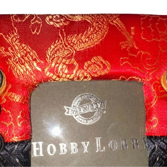 Hobby‎ Lobby Oriental Design Red & Black Fabric Picture Frame - Picture 3 of 4